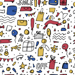 Sale objects for promotion. Vector illustration.