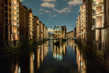 Obraz premium Hamburg Wasserschloss, Speicherstadt