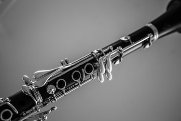 clarinet on black background