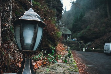 old lantern in the park