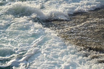 Rock and waves background