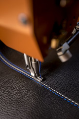 Commercial Sewing Machine Stitching Leather