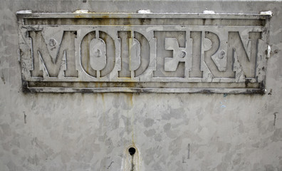 Modern stone letters