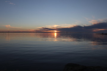 Bassin d'arcachon ,coucher de soleil , vacance