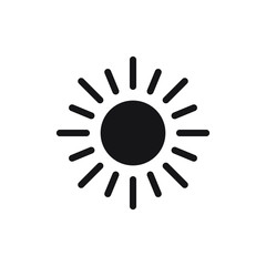 Sun icon vector isolated