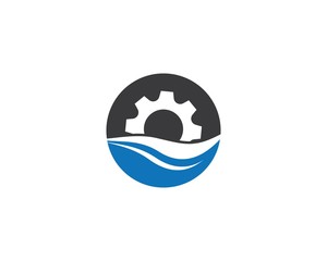 Obraz premium Gear machinery logo icon