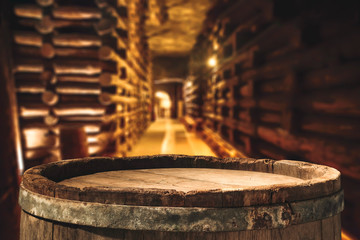 Barrel of free space and blurred background 