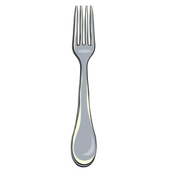 the cutlery fork for food. illustration