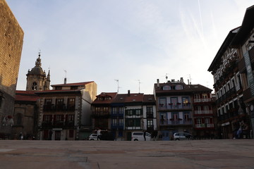 Naklejka premium Ville de Fontarrabie , Hundarribia, Ondarribia, Ondarrabia en espagne