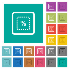 Scale object by percent square flat multi colored icons