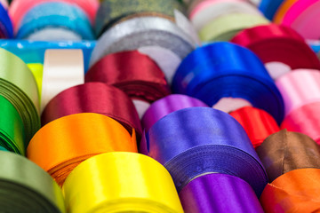 Color gift tape close up