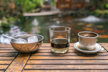 Vietnamese ice coffee with condensed milk, Danang style