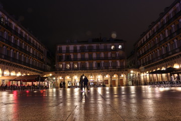 Fototapeta premium ville de san sébastien de nuit , san sebastian