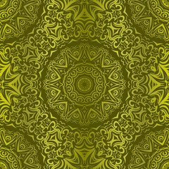 Floral Geometric Pattern with hand-drawing ornament. Vector super illustration. For fabric, textile, bandana, scarg, colored print