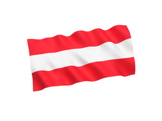 Austria flag on white background