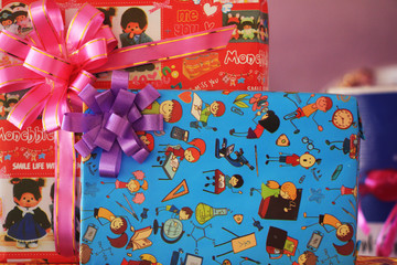 background with gift boxes