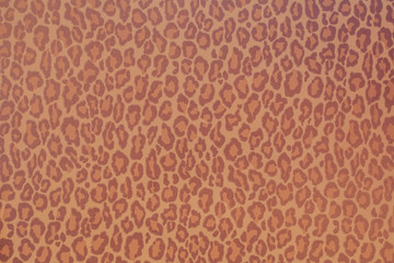 Leopard wild animal pattern background or texture, wallpaper concept colorful red and brown