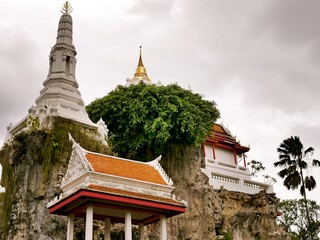 Garden in Wat Prayurawongsawat Worawihan,Bangkok,Thailand