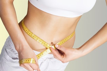 Close-up beautiful slim female body