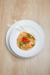 Tagliatelle with shrimps and parsley - Image