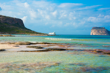 Balos beach on Crete island in Greece