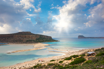 Fototapeta na wymiar Balos beach on Crete island in Greece