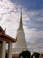 Wat Prayurawongsawat  as a landmark in Bankok Thailand