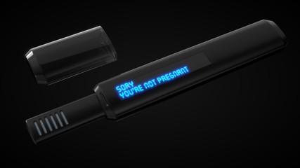 high tech pregnancy test with screen.3d illustration