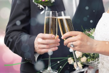 Young beautiful couple in wedding day
