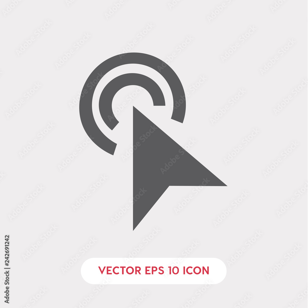 Poster touch cursor icon vector