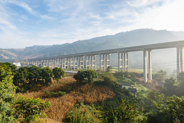 highway overpass in the mountains