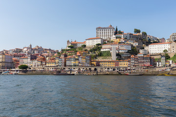 Fototapeta na wymiar The old town of Porto and the river Douro. Portugal