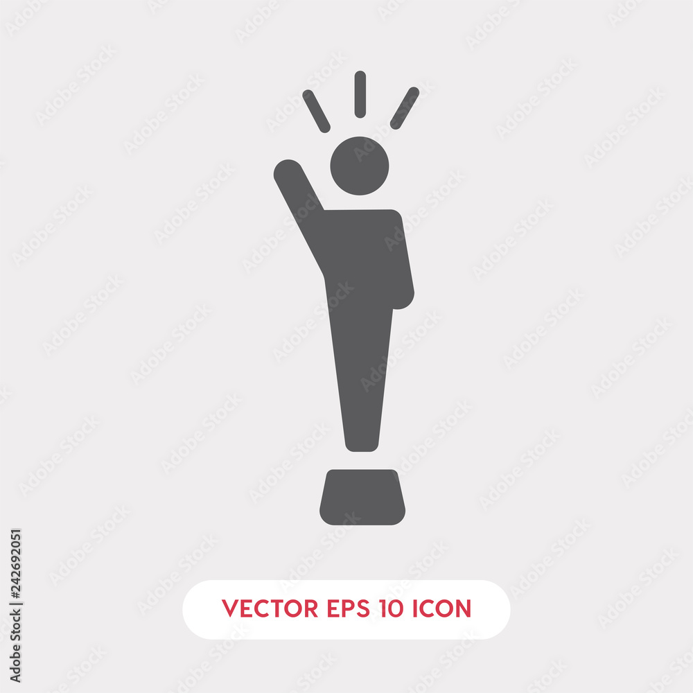 Poster leader icon. leader icon vector. linear style sign for mobile concept and web design. leader symbol 