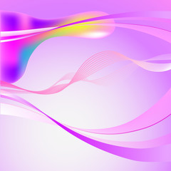abstract pink waves, lines,  on a grey