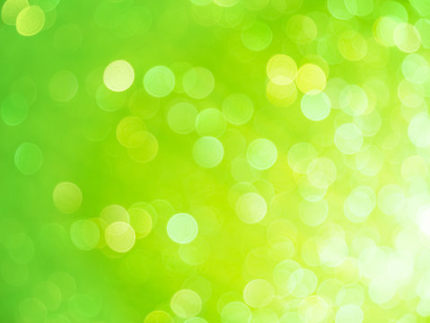 Green Blured Abstract Background With Bokeh