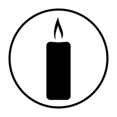 Candle. Vector icon in flat style. - Vector