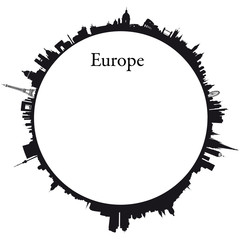 Vector Europe Circular background