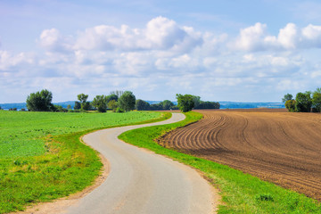 Poel Radweg - a bike path on the island of Poel in Germany