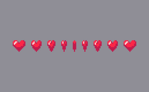 Pixel Art Heart Sign Animation.