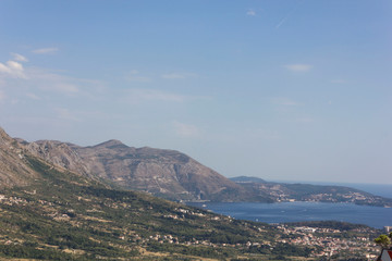 Fototapeta na wymiar DUBROVNIK - CROATIA - AUGUST 21 2017: Landscape surrounding Dubrovnik in Croatia