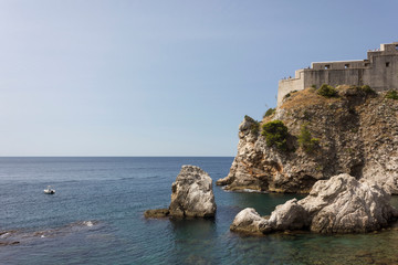 DUBROVNIK, CROATIA - AUGUST 22 2017: Lovrijenac Fortress in Dubrovnik, Croatia