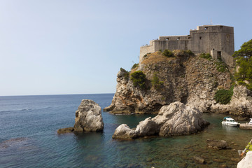 DUBROVNIK, CROATIA - AUGUST 22 2017: Lovrijenac Fortress in Dubrovnik, Croatia