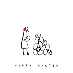 Easter card with lovely goose