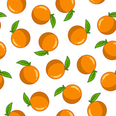 Seamless pattern with orange