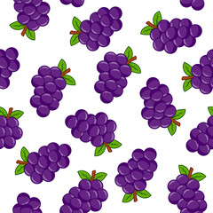 Seamless pattern with grapes