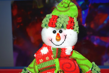 snowman and christmas tree