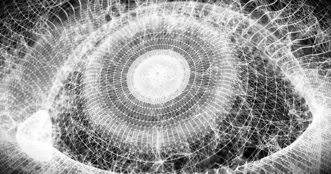 Polygonal Eye 3D Animation 4k Video Clip.