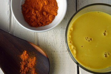 golden milk, a healthy turmeric drink