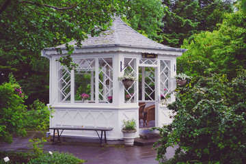 Arbor in the botanical garden