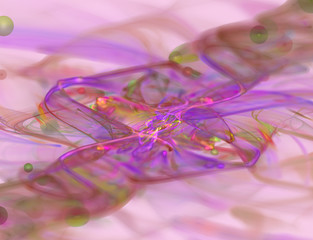 Abstract modern art, combination of lines and shapes in perspective.